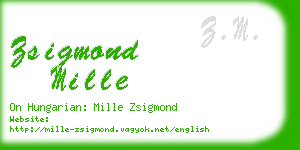 zsigmond mille business card